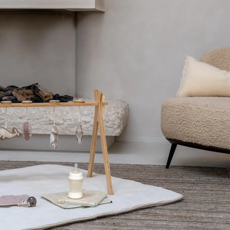 Quax Wendbare Musselin Spielmatte &#39;Natural Collection&#39; Clay