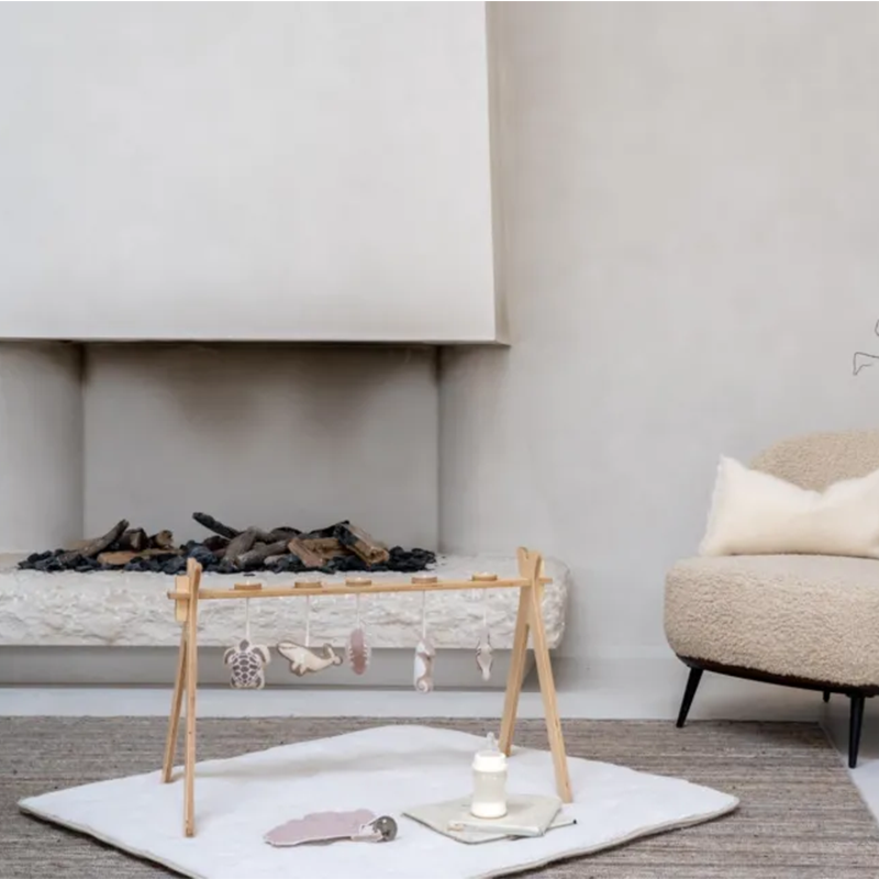 Quax Wendbare Musselin Spielmatte &#39;Natural Collection&#39; Clay
