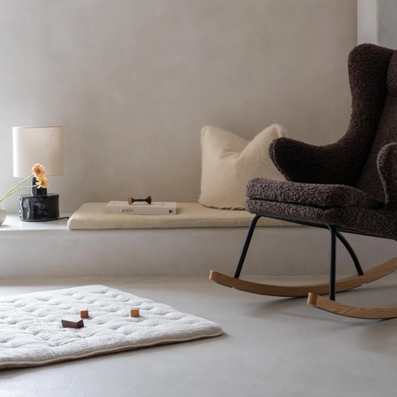 Quax Wendbare Musselin Spielmatte &#39;Natural Collection&#39; Clay
