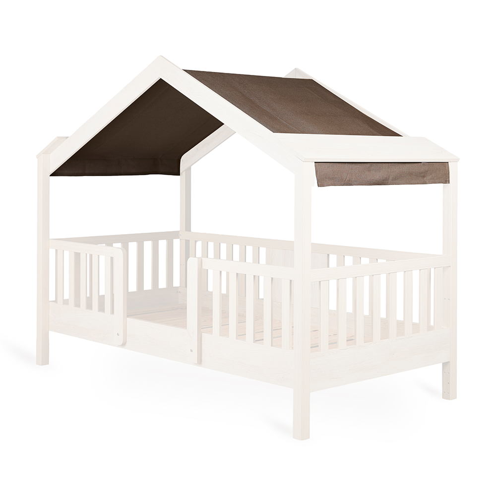Quax Toit en tissu pour lit junior 'Chalet' Chocolat