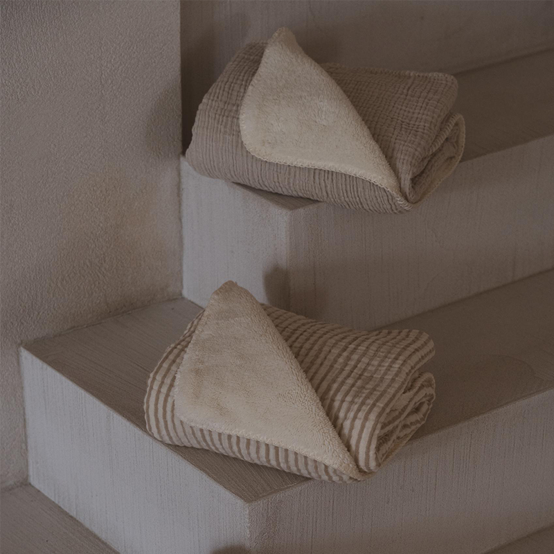 Quax Teddydecke für Neugeborene 'Natural Collection' Clay