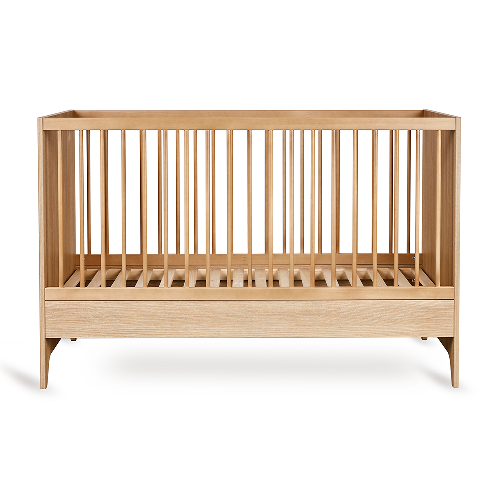 Quax Babybett- und Kinderbett 70 x 140 &#39;Tsugi&#39; Honey Ash