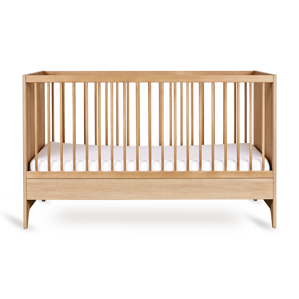 Quax Babybett- und Kinderbett 70 x 140 &#39;Tsugi&#39; Honey Ash