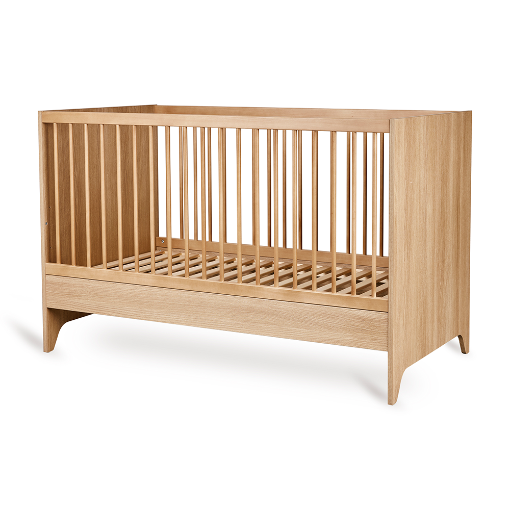 Quax Babybett- und Kinderbett 70 x 140 &#39;Tsugi&#39; Honey Ash