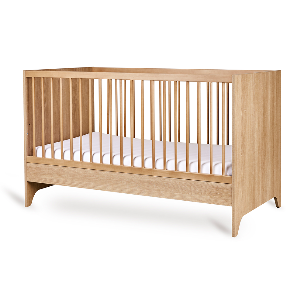 Quax Babybett- und Kinderbett 70 x 140 &#39;Tsugi&#39; Honey Ash
