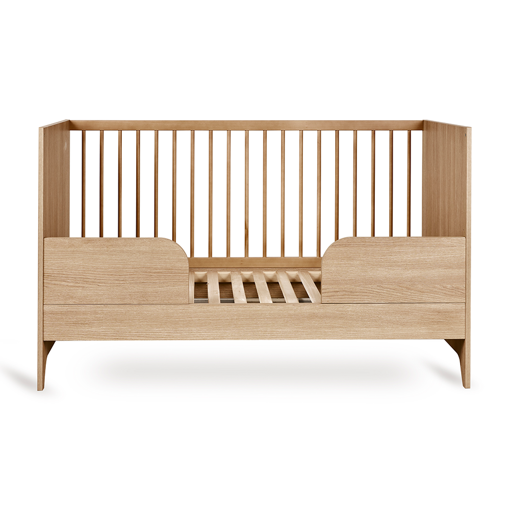 Quax Babybett- und Kinderbett 70 x 140 &#39;Tsugi&#39; Honey Ash