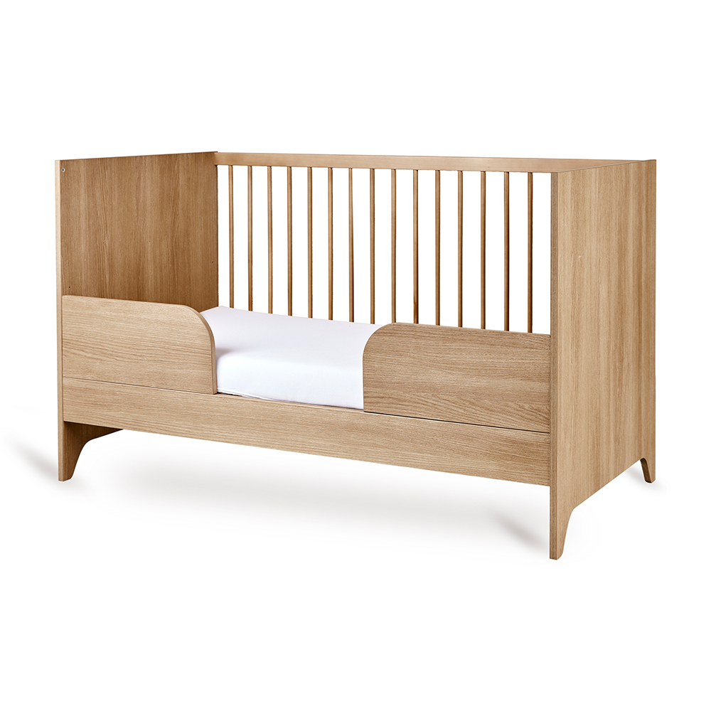 Quax Babybett- und Kinderbett 70 x 140 &#39;Tsugi&#39; Honey Ash