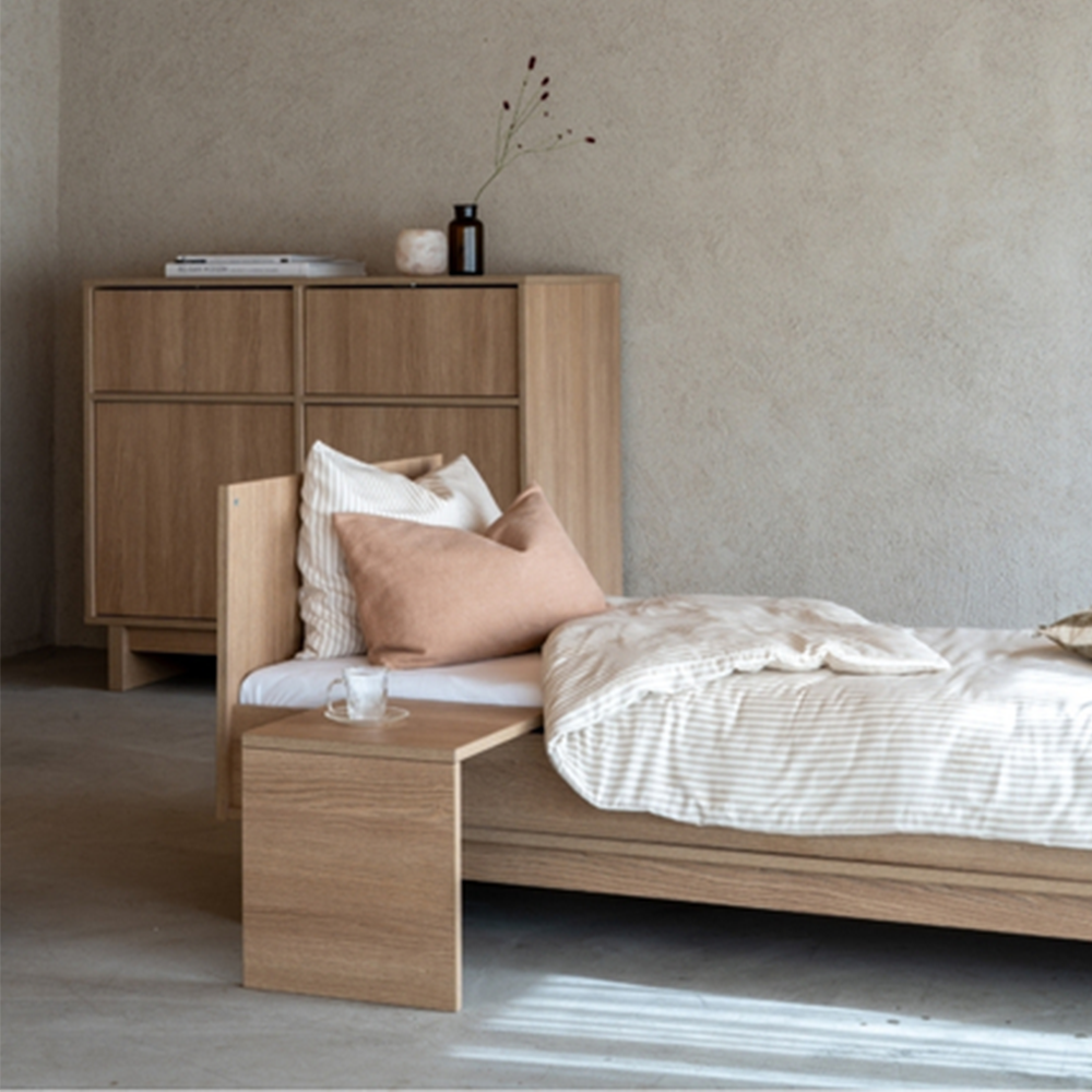 Quax Umbauset Babybett zum Juniorbett 70 x 170 &#39;Kyo&#39; Honey Ash