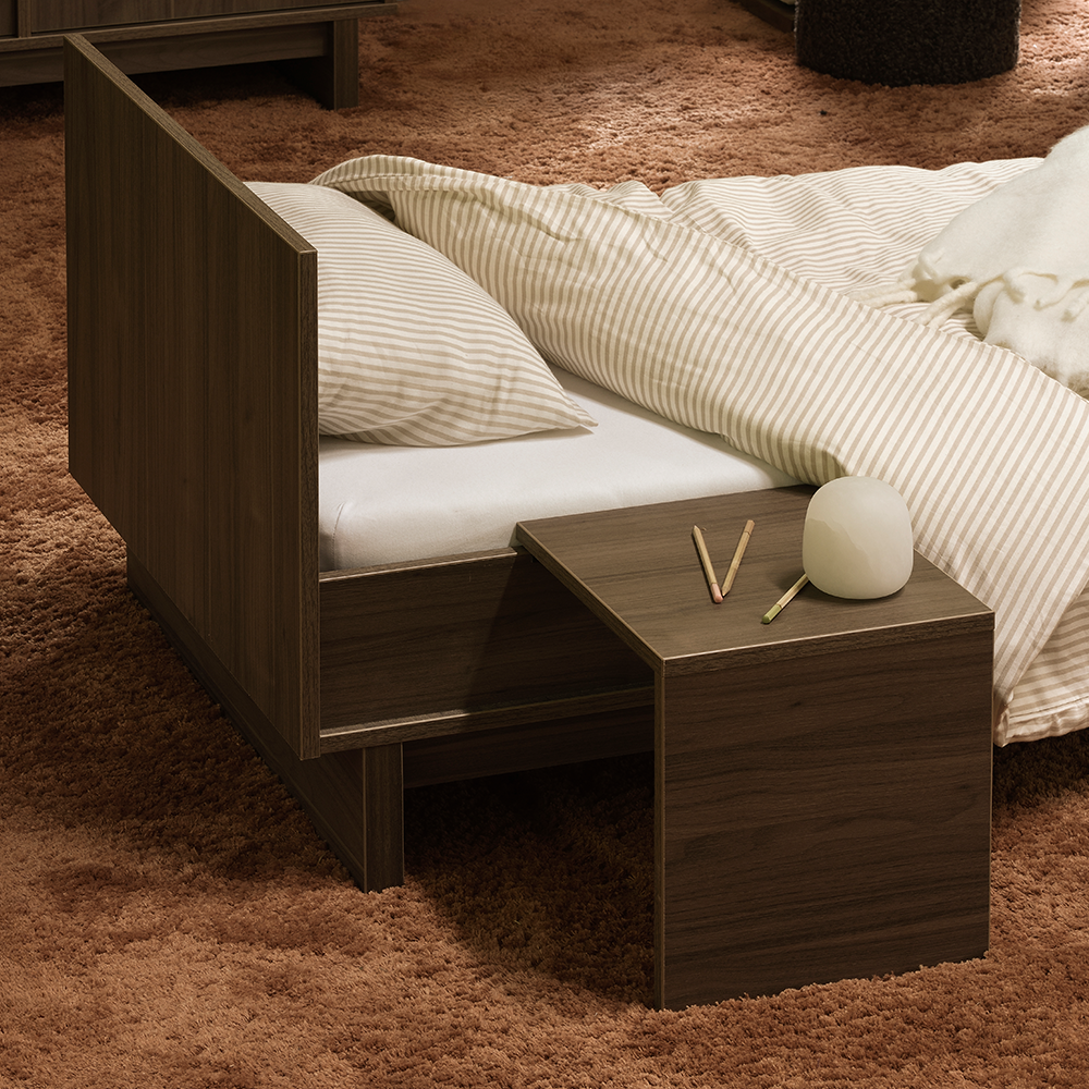 Quax Umbauset Babybett zum Juniorbett 70 x 170 &#39;Kyo&#39; Walnut