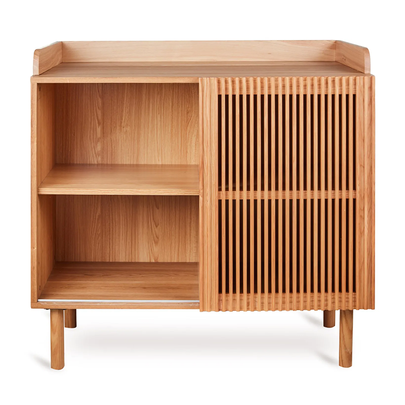 Wickelkommode aus Eschenholz mit Schiebetür von Quax.