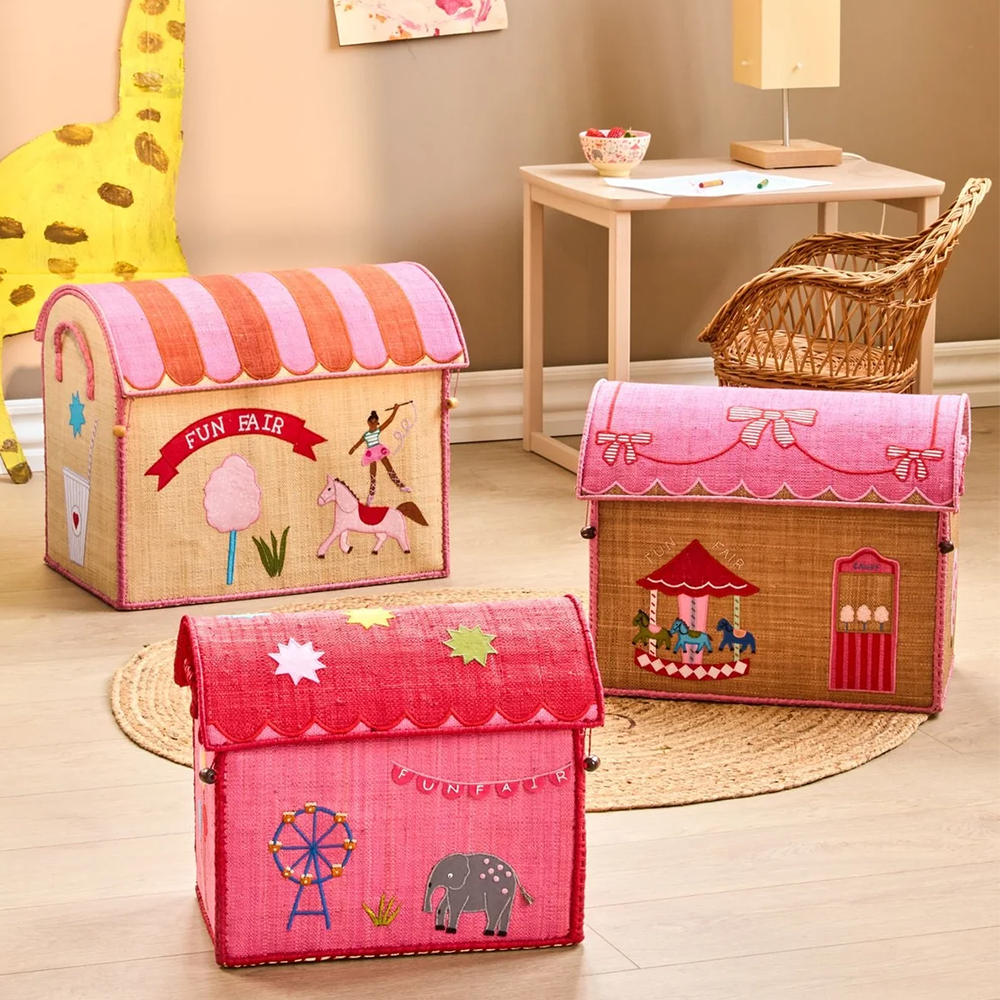 Rice Aufbewahrungskorb Gross 'Fun Fair' Pink - Online MY SNOWFLAKE