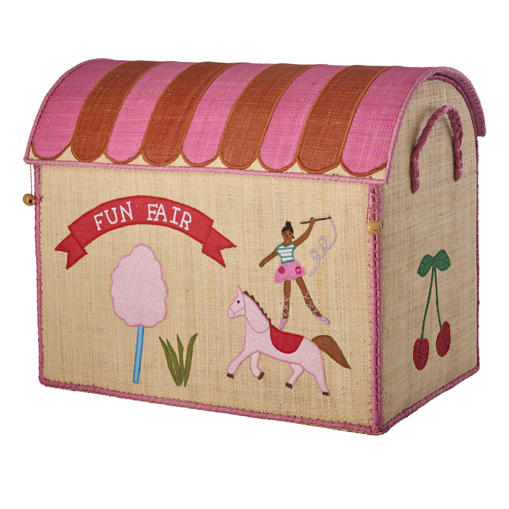 Rice Aufbewahrungskorb Gross 'Fun Fair' Pink - Online MY SNOWFLAKE