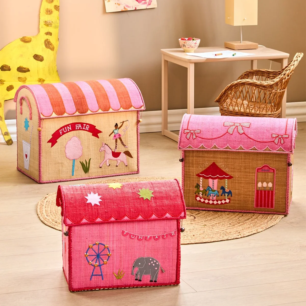 Rice Aufbewahrungskorb Mittel 'Fun Fair' Pink - Online MY SNOWFLAKE