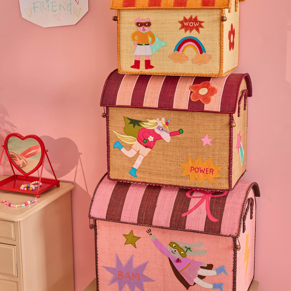 Rice Aufbewahrungskorb Gross 'Hero' Pink - Online MY SNOWFLAKE