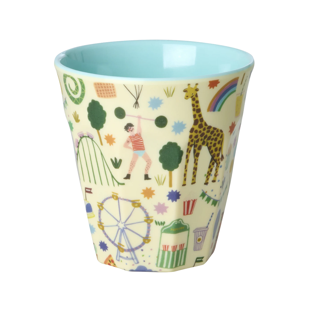 Rice  Melamin Becher Mittel &#39;Fun Fair&#39; Mint