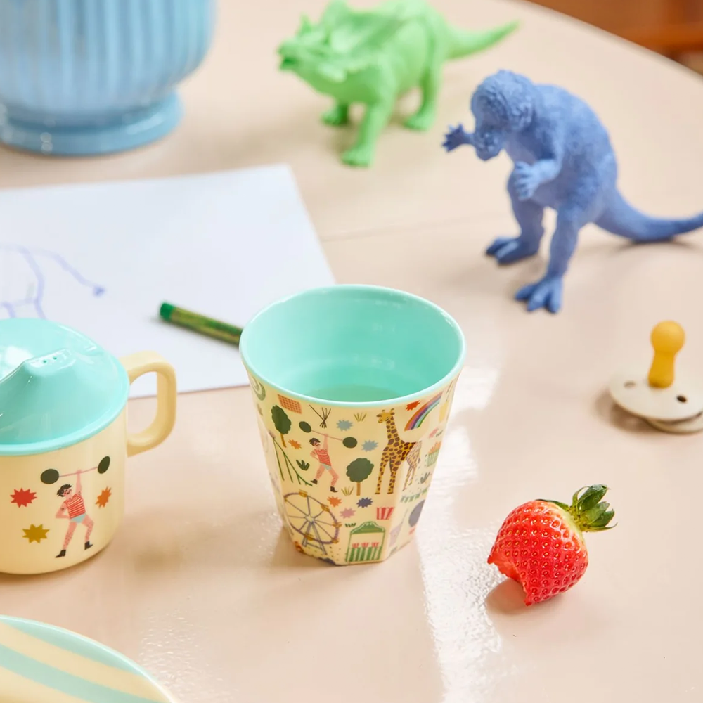 Rice  Melamin Becher Mittel &#39;Fun Fair&#39; Mint
