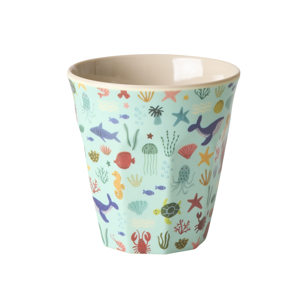 Rice Melamin Becher Klein &#39;Ocean&#39; Blue