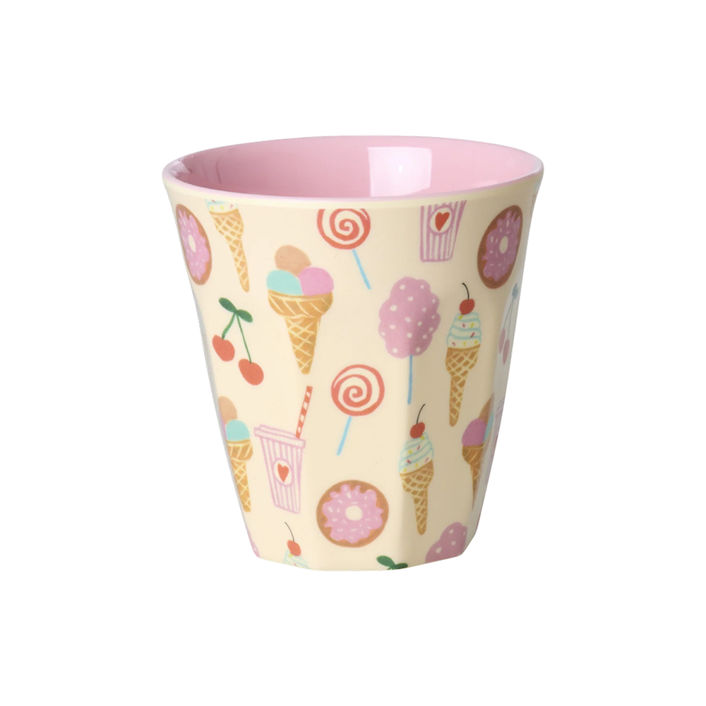 Rice Melamin Becher 6er-Set Klein &#39;Fun Fair&#39; Pink