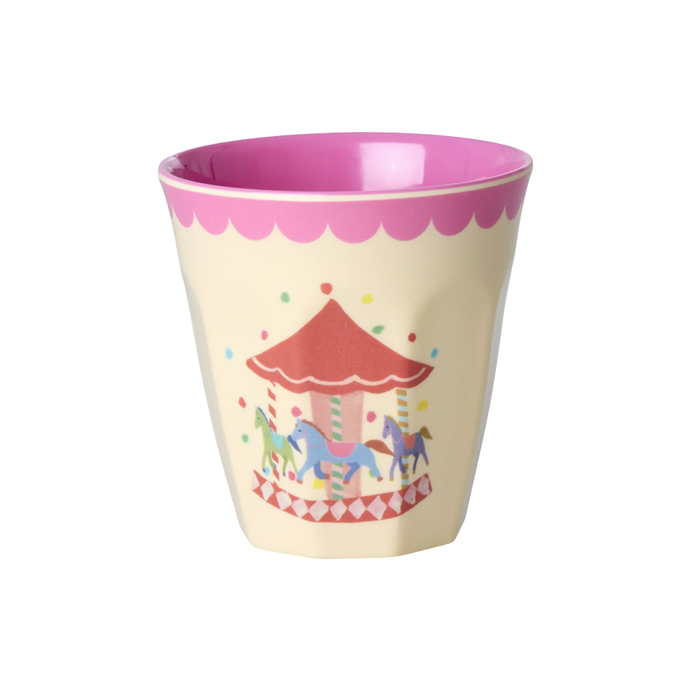 Rice Melamin Becher 6er-Set Klein &#39;Fun Fair&#39; Pink