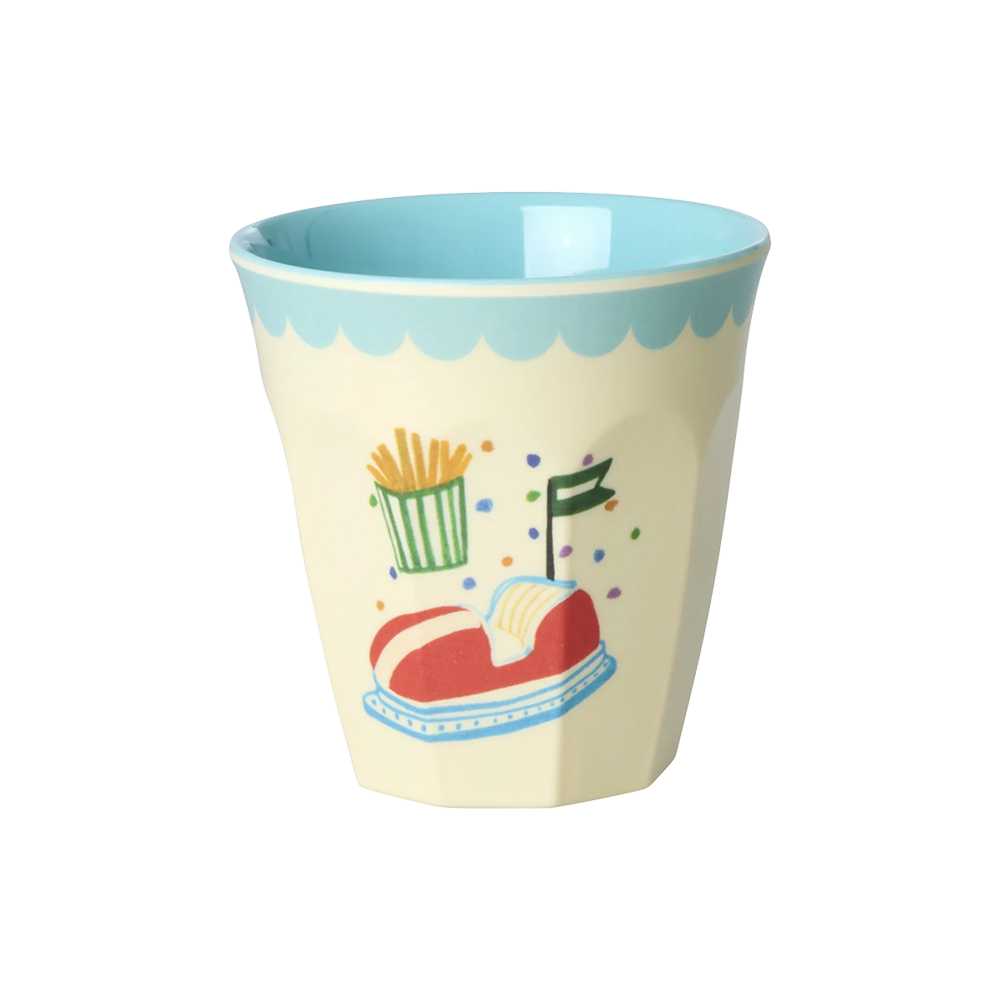 Rice Melamin Becher Klein 'Fun Fair' Bumper Car Mint