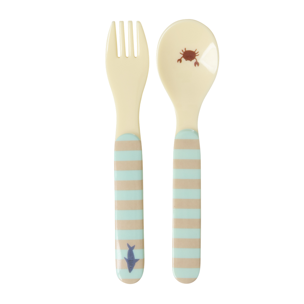 Rice Löffel und Gabel &#39;Ocean&#39; Blue