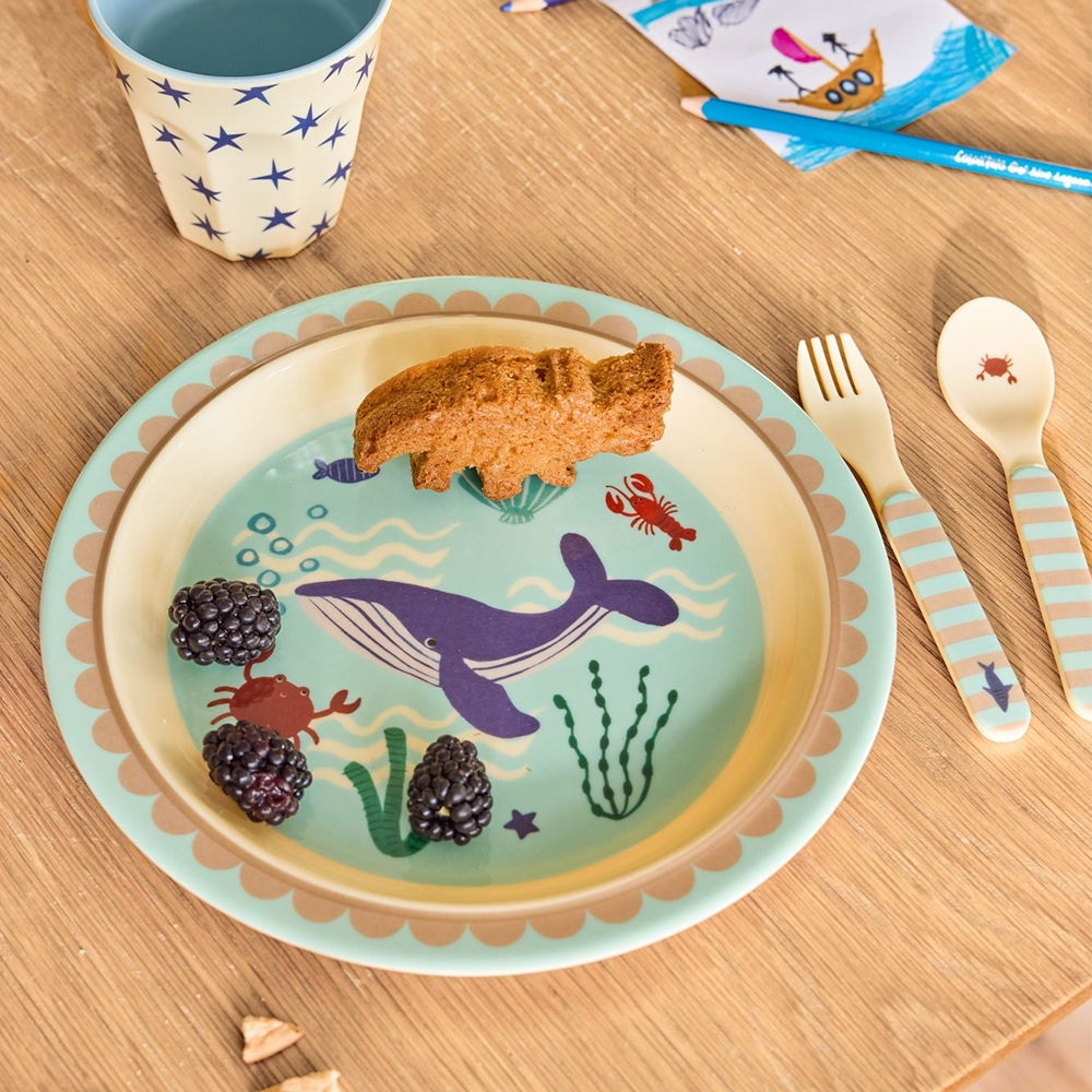 Rice Löffel und Gabel &#39;Ocean&#39; Blue