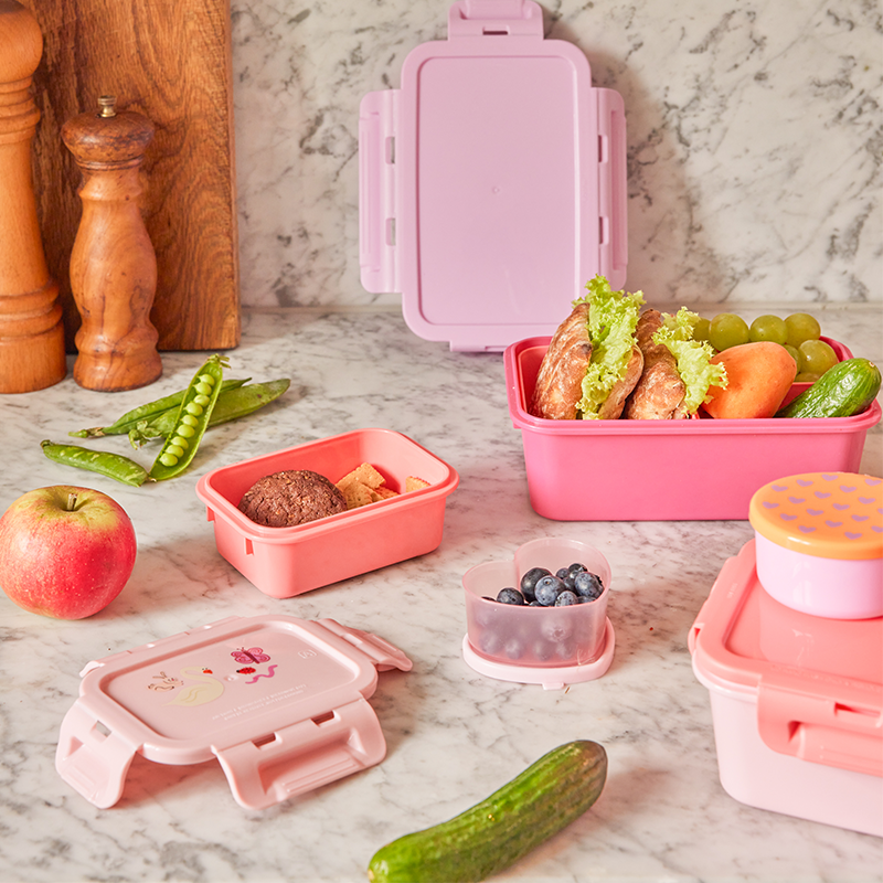 Rice  Kinder Lunchbox Klein &#39;Wildlife&#39; Pink