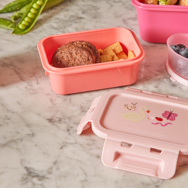 Rice  Kinder Lunchbox Klein &#39;Wildlife&#39; Pink