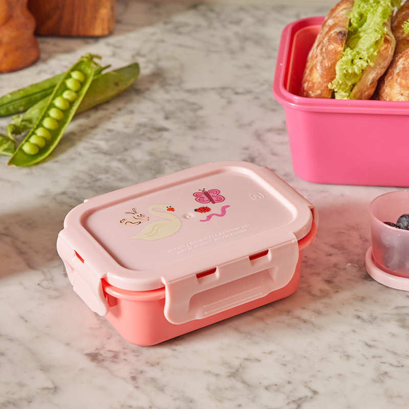 Rice  Kinder Lunchbox Klein &#39;Wildlife&#39; Pink