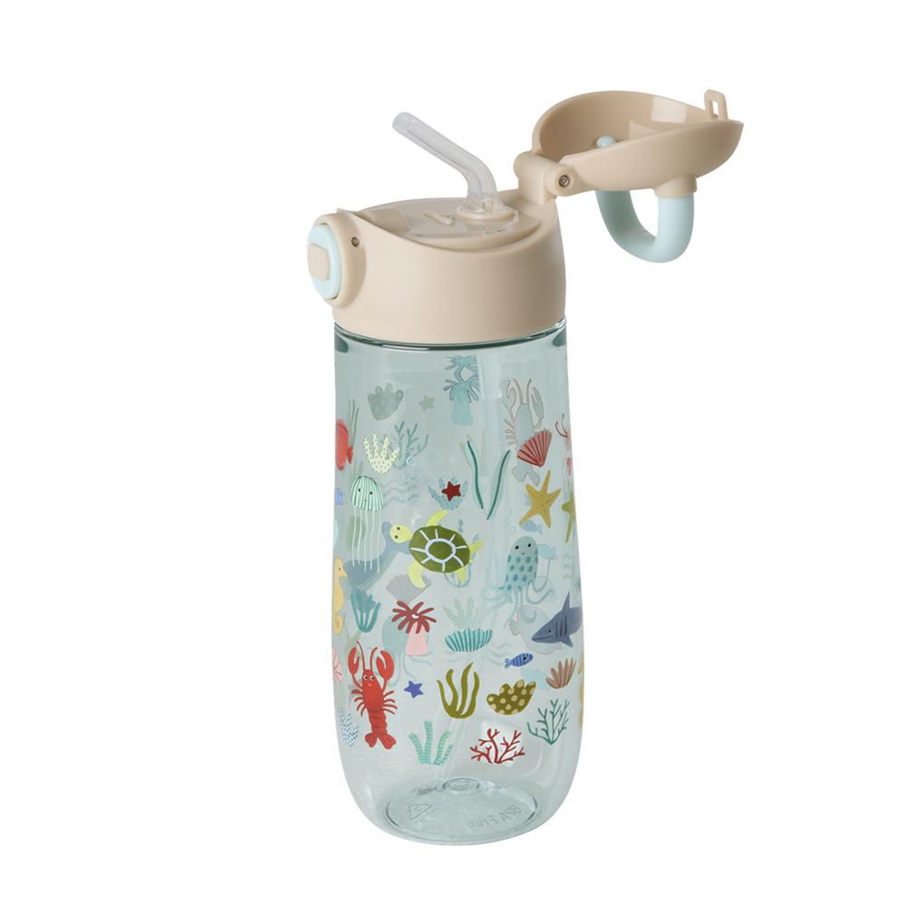 Rice Kids' Water Bottle 'Ocean' Blue