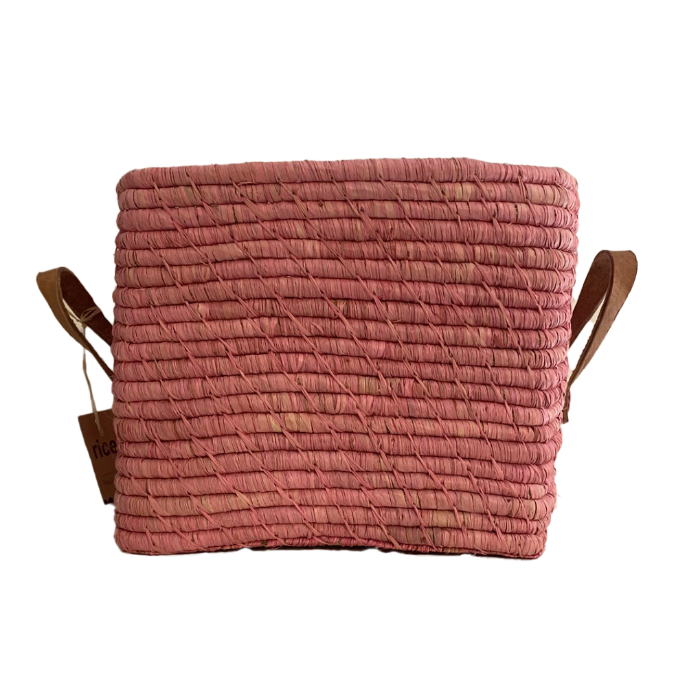 Rice  Aufbewahrungskorb Bast  Soft Pink - Online MY SNOWFLAKE