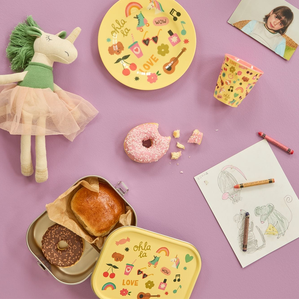 Lunchbox Rice 'Unicorn Love' Jaune Doux