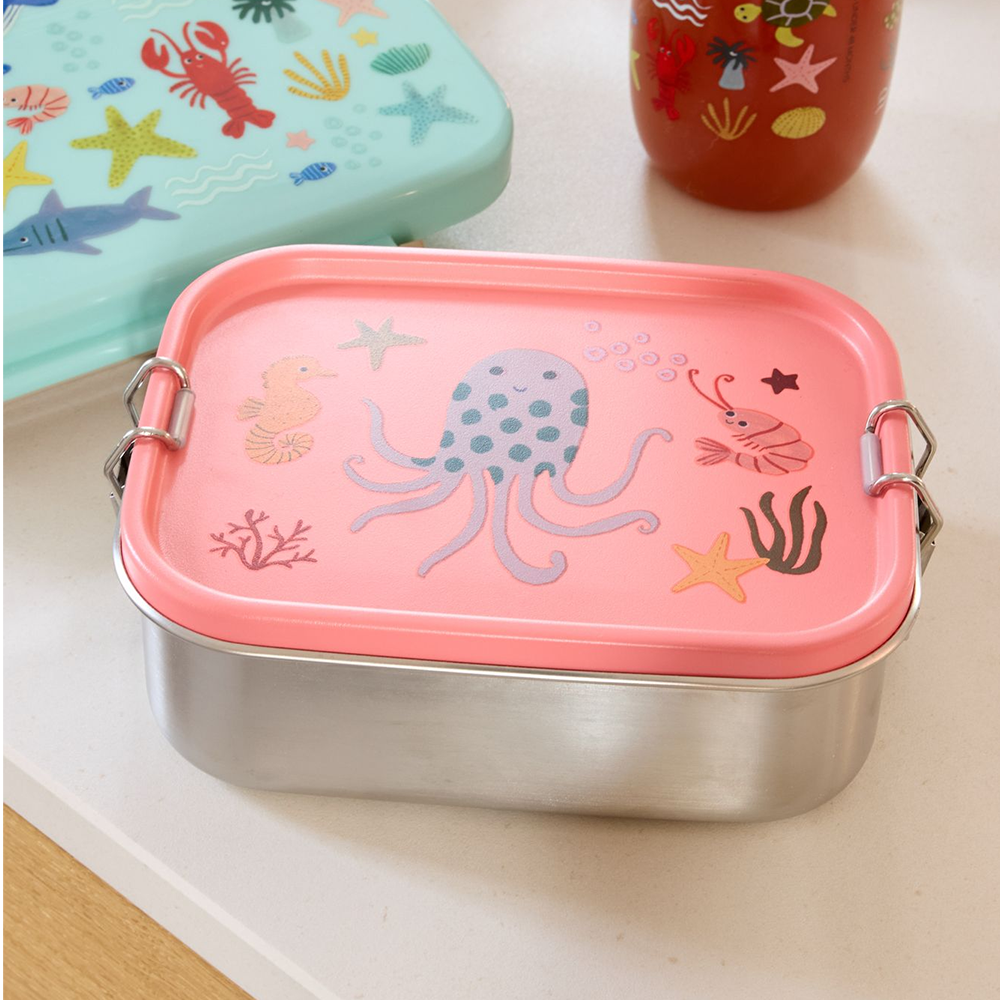 Rice  Kinder Lunchbox 'Ocean' Coral - Online MY SNOWFLAKE