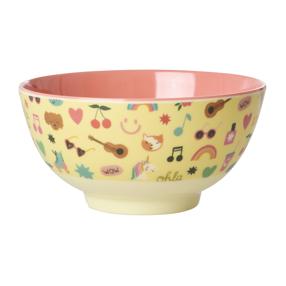 Rice Melamin Schüssel Mittel Unicorn Love