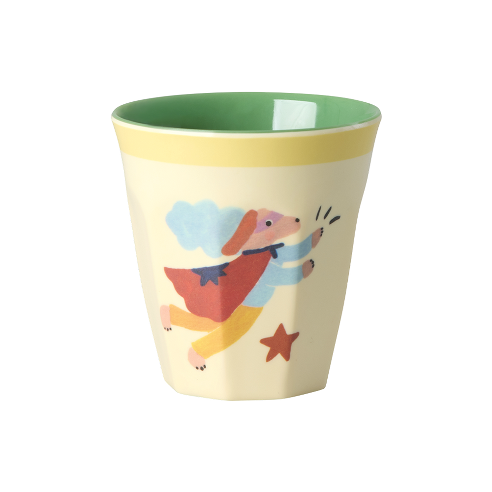 Gobelet en mélamine Rice petit « Hero » bord crème