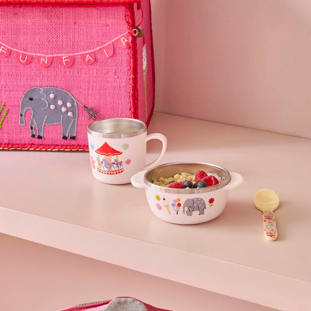 Rice Tasse aus Edelstahl 'Fun Fair' Pink