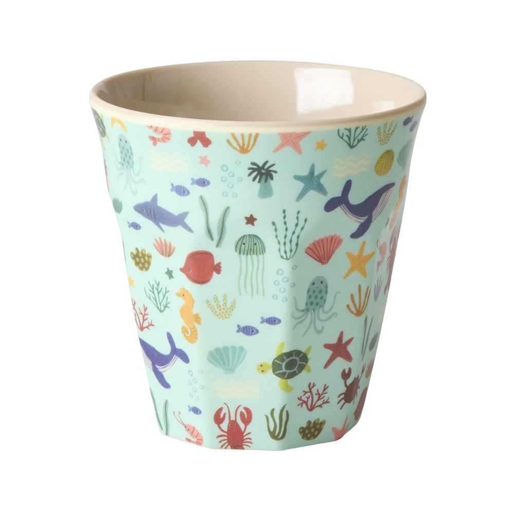 Rice  Melamin Becher Mittel 'Ocean' Blue