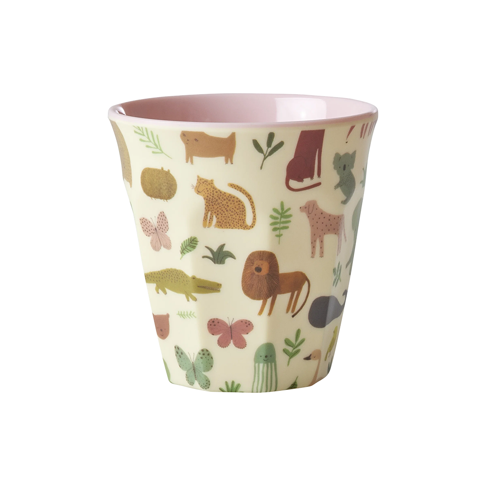 Rice Melamin Becher Klein 'Sweet Jungle' Soft Pink