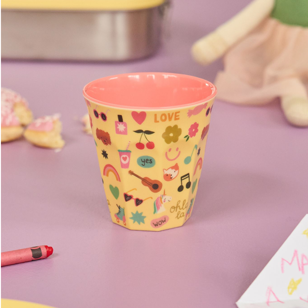 Rice  Melamin Becher Mittel Unicorn Love