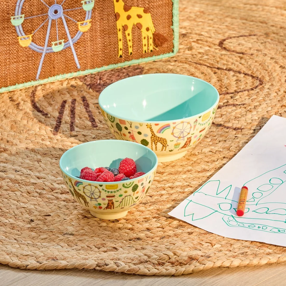 Rice Melamin Schüssel Mittel &#39;Fun Fair&#39; Mint