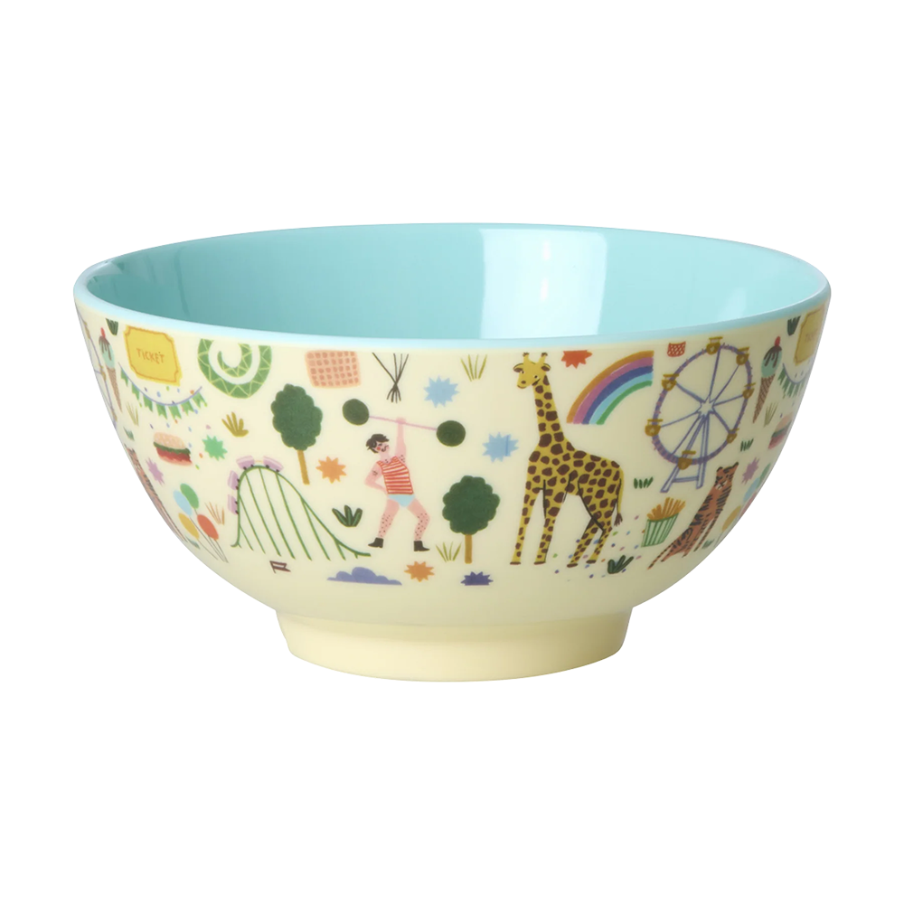 Rice Melamin Schüssel Mittel &#39;Fun Fair&#39; Mint