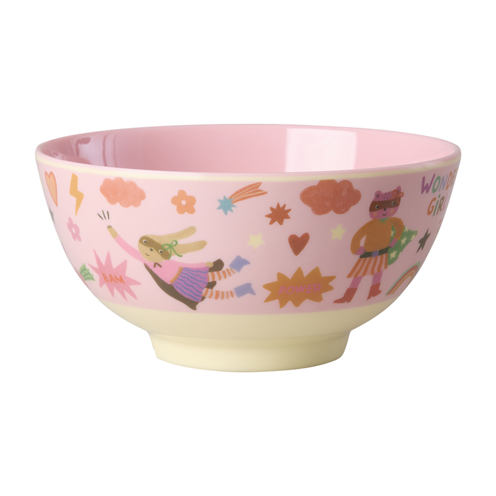 Rice Melamin Schüssel Mittel 'Hero' Pink