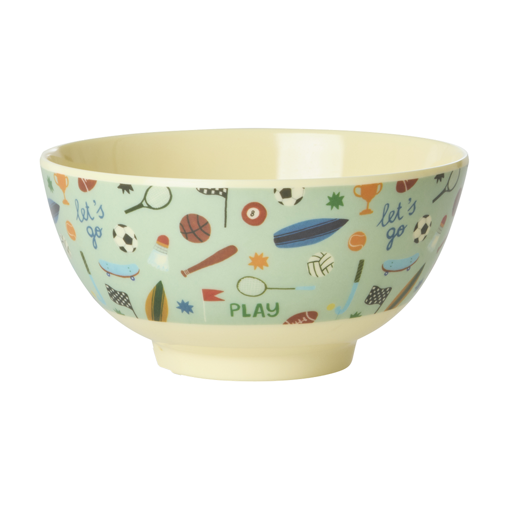 Rice Melamine Bowl Medium Sports