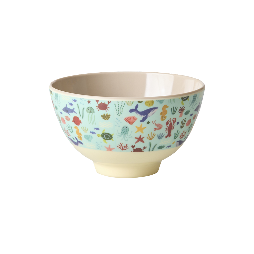 Rice Melamine Small Bowl 'Ocean' Blue