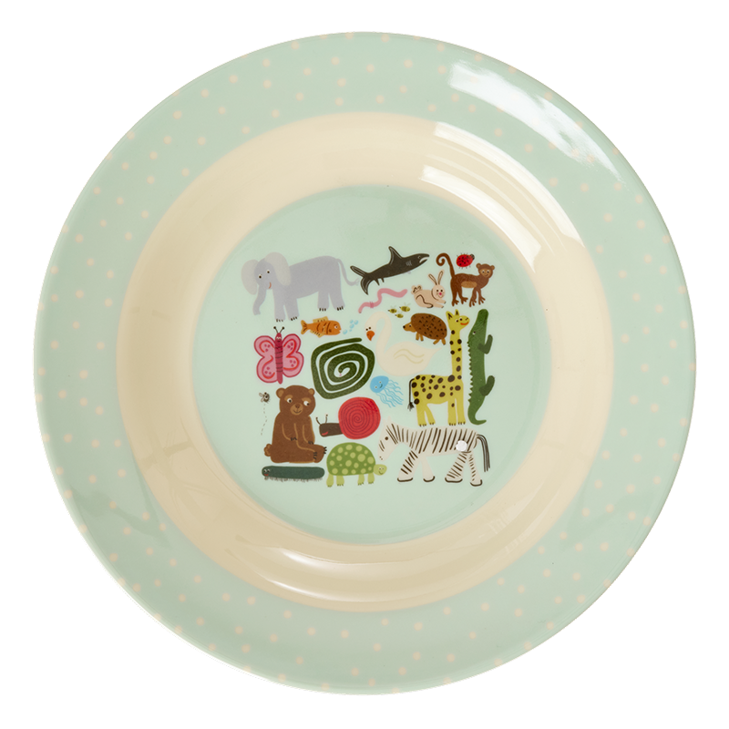 Rice Melamin Schüssel &#39;Wildlife&#39; Mint