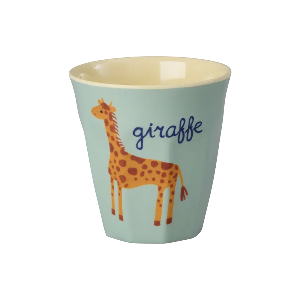 Rice Melamin Becher Klein 'ABC' Giraffe Print