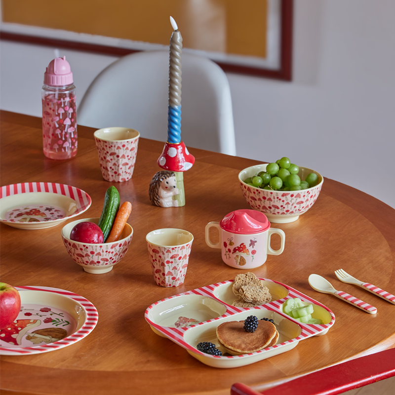 Rice Kinder Trinkflasche &#39;Happy Forest&#39; Pink