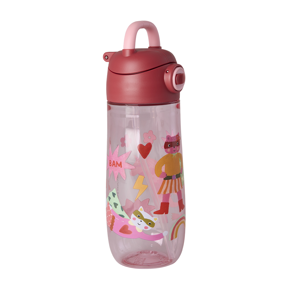 Rice Kinder Trinkflasche 'Hero' Pink