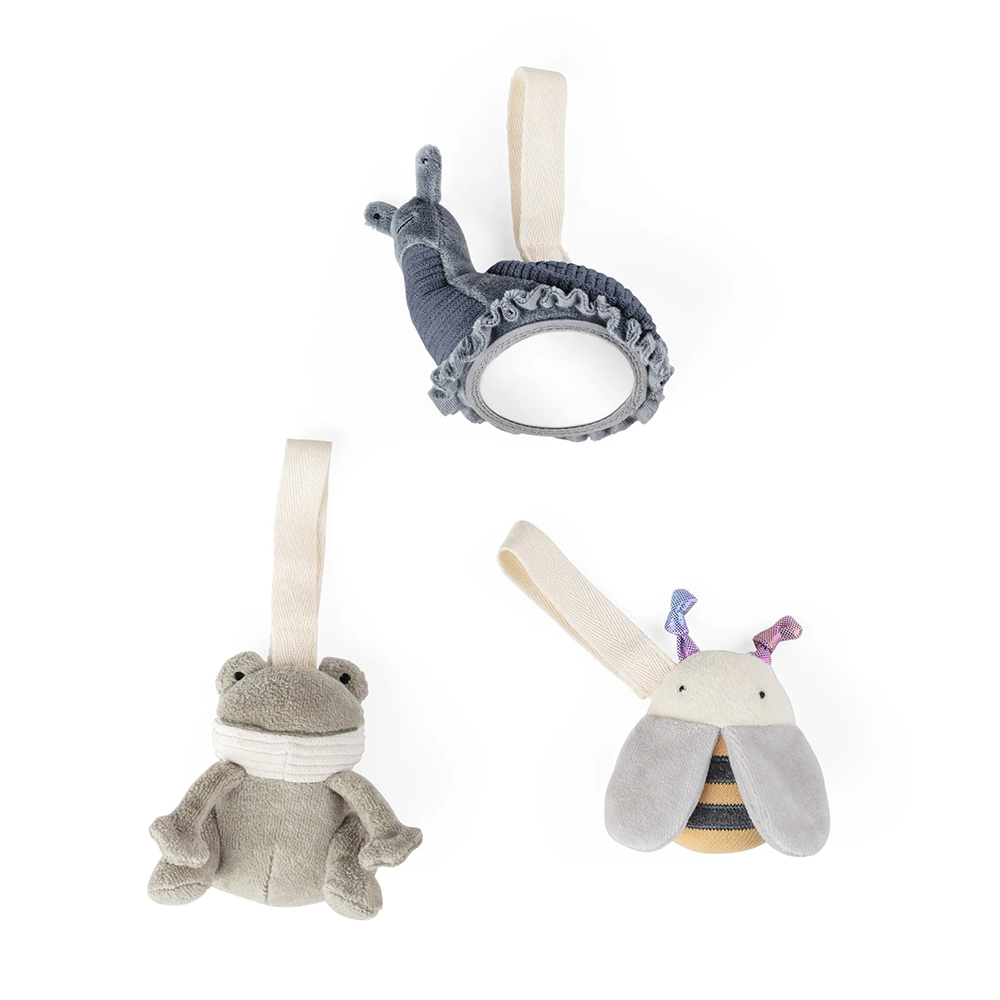 Sebra Aktivitätsspielzeug zum Aufhängen 3er-Set Dusty Green - Online MY SNOWFLAKE
