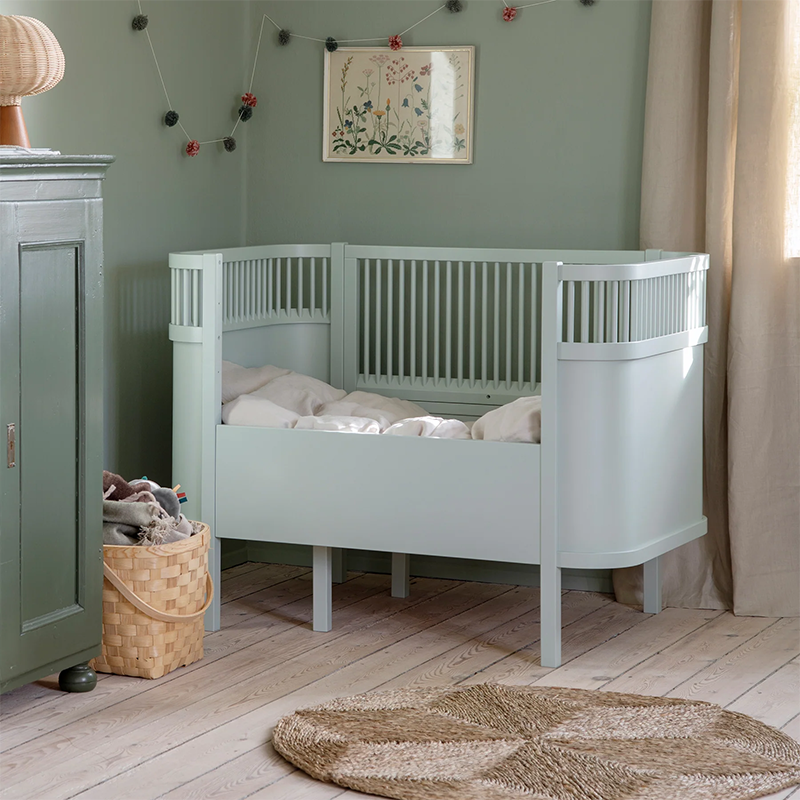 Sebra  Baby und Junior Bett  Mist Green - Online MY SNOWFLAKE